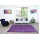 Purple Area Rug for Modern Interiors, Hand-Knotted in Turkey
