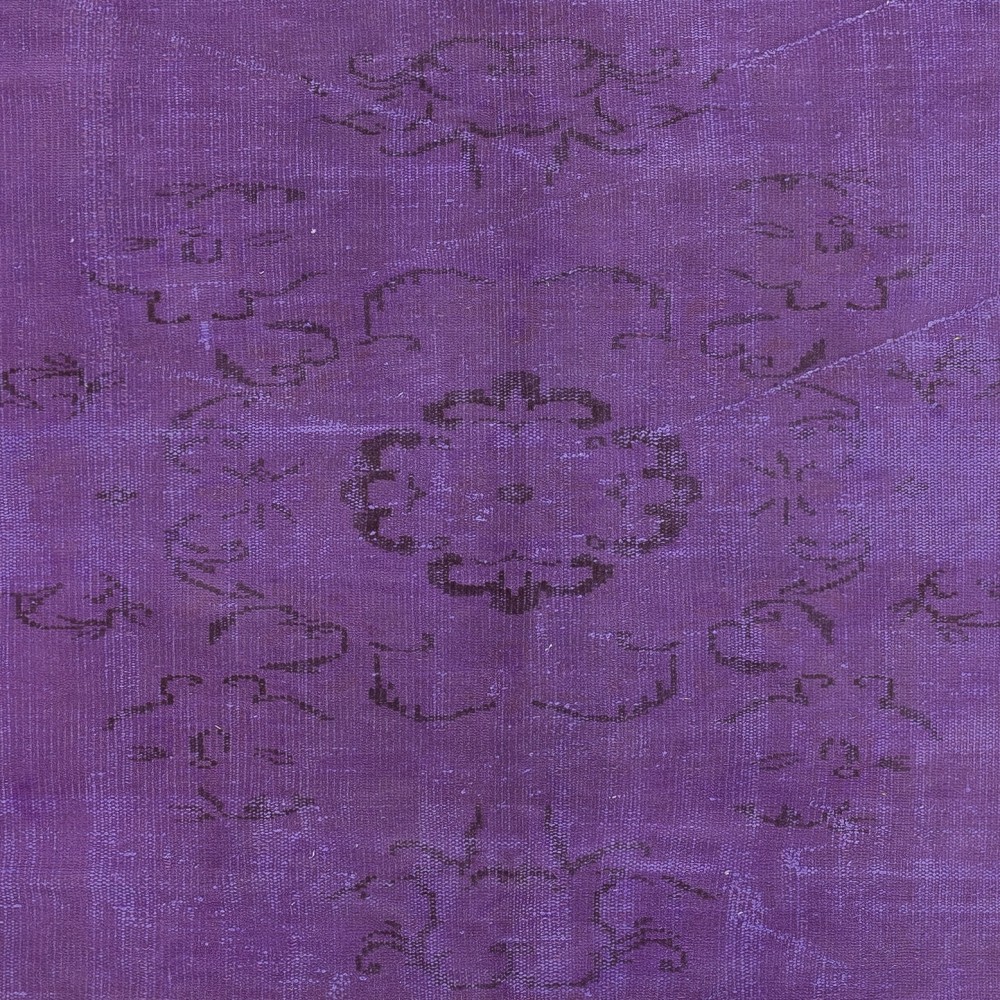 Purple Area Rug for Modern Interiors, Hand-Knotted in Turkey