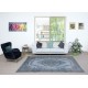 Contemporary Area Rug in Blue, Hand-woven and Hand-knotted in Turkey