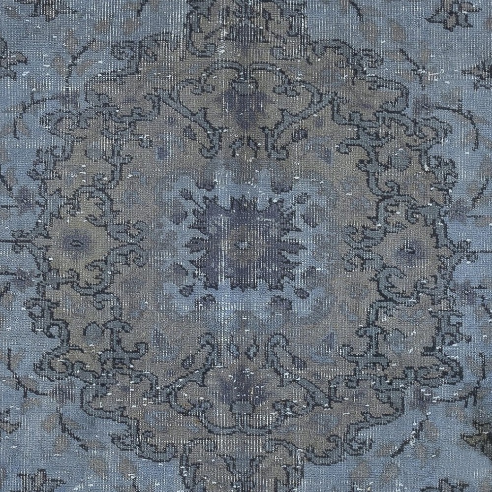 Handmade Navy Blue Area Rug for Living Room, Modern Turkish Carpet for Dining Room