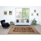 One of a kind Vintage Handmade Turkish Rug with Botanical Design and Red Background, 100% Wool