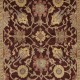 One of a kind Vintage Handmade Turkish Rug with Botanical Design and Red Background, 100% Wool