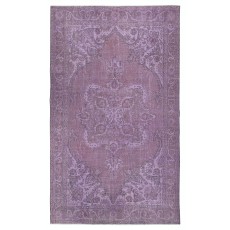 Purple Area Rug for Modern Interiors, Hand-Knotted in Turkey