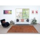 Handmade Bohemian Style Area Rug. Modern Orange Color Rug
