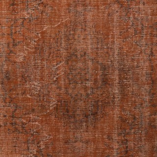Handmade Bohemian Style Area Rug. Modern Orange Color Rug
