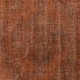 Handmade Bohemian Style Area Rug. Modern Orange Color Rug