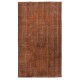 Handmade Bohemian Style Area Rug. Modern Orange Color Rug
