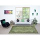 Handmade Turkish Wool Area Rug in Green, Modern Living Room Rug