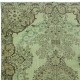 Handmade Turkish Wool Area Rug in Green, Modern Living Room Rug