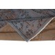 Vintage Handmade Turkish Area Rug redyed in Blue Color for modern interiors