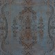 Vintage Handmade Turkish Area Rug redyed in Blue Color for modern interiors