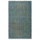 Contemporary Area Rug in Light Blue, Hand-woven and Hand-knotted in Turkey