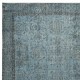 Blue Area Rug for Contemporary Interiors, Handmade in Turkey