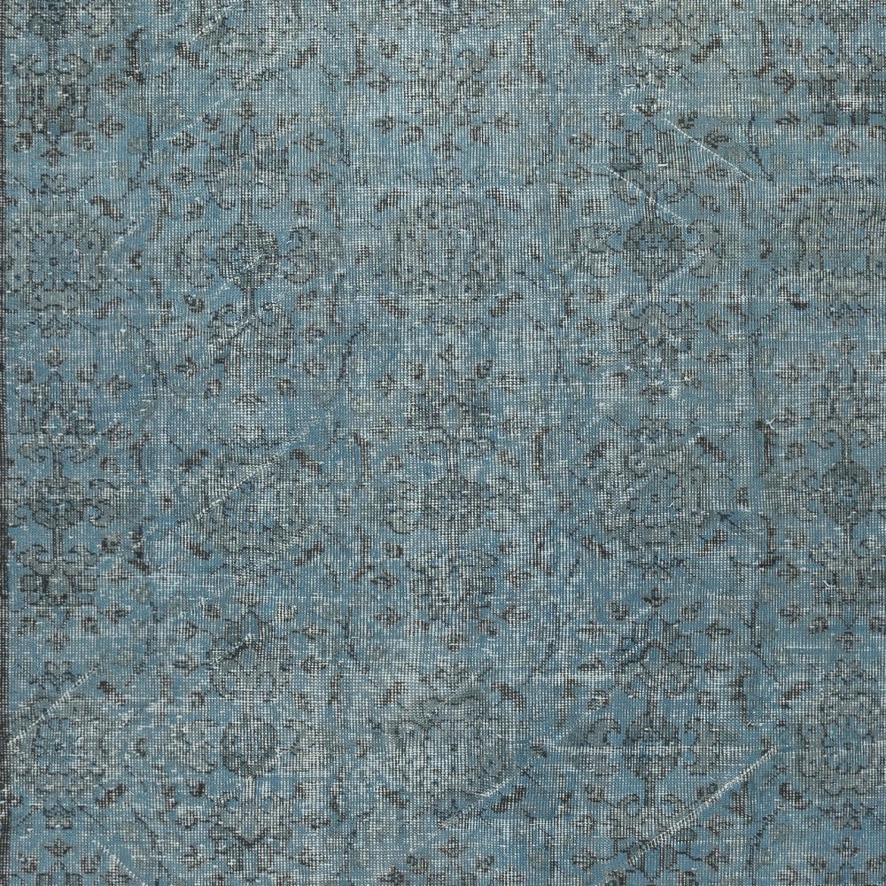 Blue Area Rug for Contemporary Interiors, Handmade in Turkey