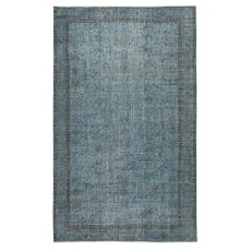 Blue Area Rug for Contemporary Interiors, Handmade in Turkey