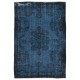 Vintage Handmade Turkish Area Rug dyed in Blue 4 Modern Interiors