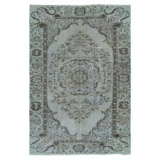 Light Blue Color Handmade Turkish Wool Area Rug for Modern Home and Office Decor