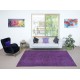 Contemporary Area Rug in Purple, Hand-Knotted in Turkey