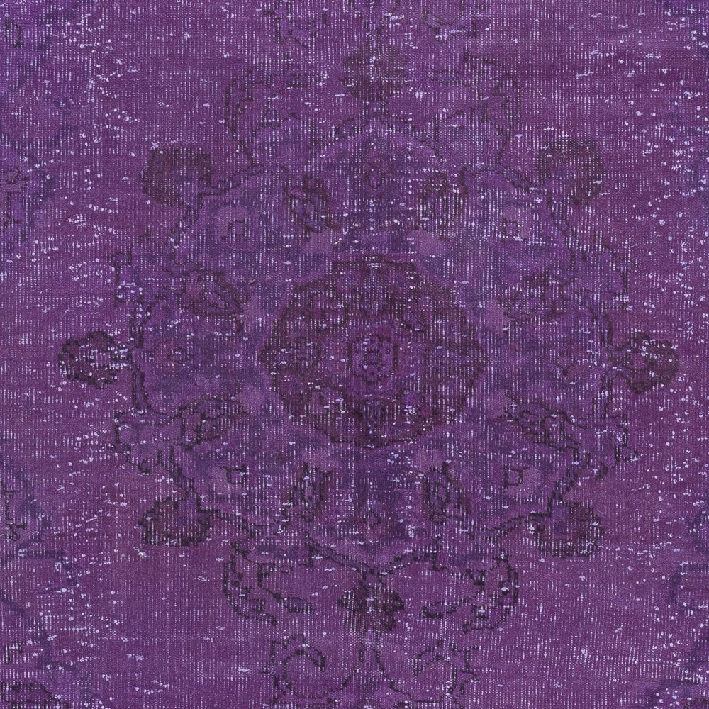 Contemporary Area Rug in Purple, Hand-Knotted in Turkey