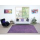Modern Purple Color Rug, Handmade Turkish Floor Rug, Bohemian Home Decor