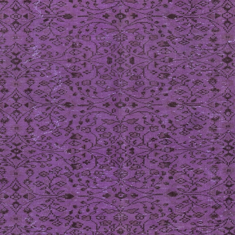 Modern Purple Color Area Rug, Handmade Turkish Floor Rug, Bohemian Home Decor