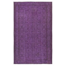 Modern Purple Color Area Rug, Handmade Turkish Floor Rug, Bohemian Home Decor