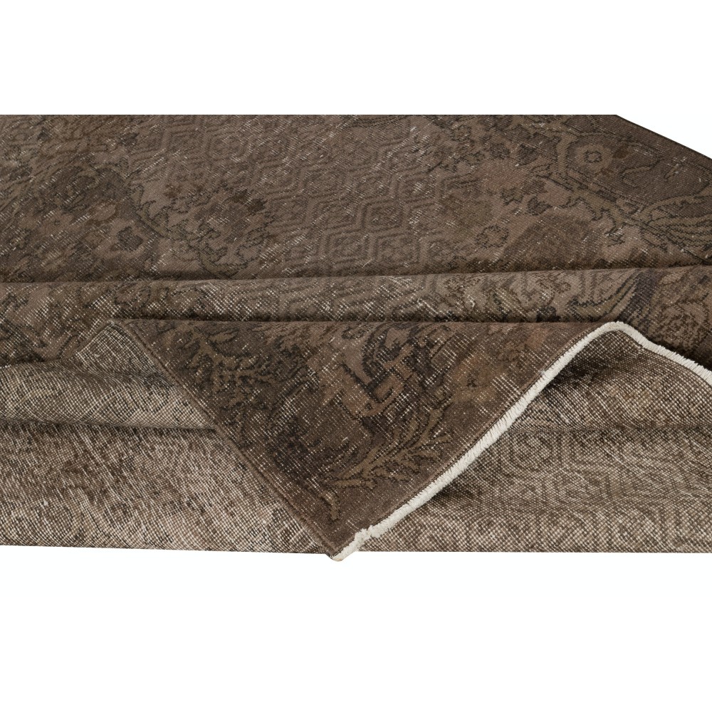 Handmade Area Rug for Kids Room. Brown Living Room Rug. Modern Bedroom Rug
