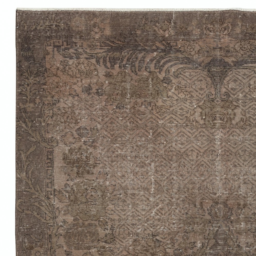 Handmade Area Rug for Kids Room. Brown Living Room Rug. Modern Bedroom Rug