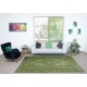 Green Wool Area Rug for Modern Interiors. Hand-Knotted in Turkey