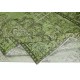 Green Wool Area Rug for Modern Interiors. Hand-Knotted in Turkey