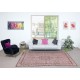 Pink Area Rug for Modern Interiors, Hand-Knotted in Turkey