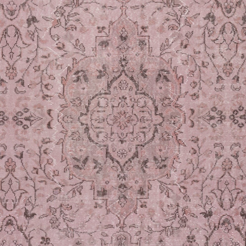 Pink Area Rug for Modern Interiors, Hand-Knotted in Turkey