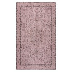 Pink Area Rug for Modern Interiors, Hand-Knotted in Turkey