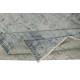 Distressed Blue Area Rug for Contemporary Interiors, Handmade in Turkey