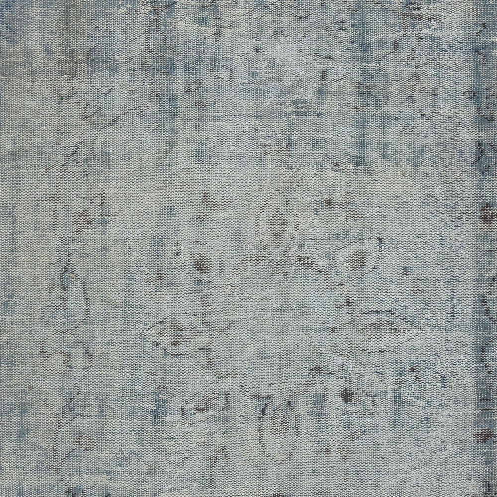 Distressed Blue Area Rug for Contemporary Interiors, Handmade in Turkey