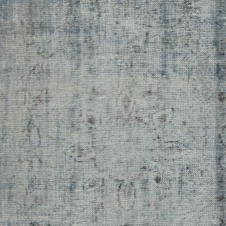 Distressed Blue Area Rug for Contemporary Interiors, Handmade in Turkey