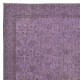 Purple Color Handmade Wool Rug from Turkey, Modern Home Decor
