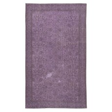 Purple Color Handmade Wool Rug from Turkey, Modern Home Decor