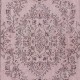 Turkish Floor Rug in Pink Color. Modern Hand Knotted Area Rug for Kitchen and Living Room