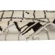 Moroccan Rug Made of Natural Undyed Wool, Handmade Diamond Design Tulu Carpet