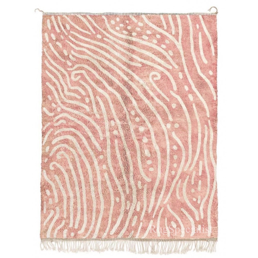 Contemporary Handmade Moroccan Tulu Rug, 100% Wool, Made-to-order, Customizable