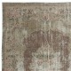 Shabby Chic Vintage Turkish Rug. Distressed Handmade Carpet