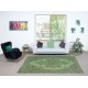 Modern Handmade Turkish Wool Area Rug in Green