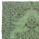 Modern Handmade Turkish Wool Area Rug in Green