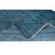 Decorative Handmade Turkish Wool Area Rug in Blue. Modern Floor Covering
