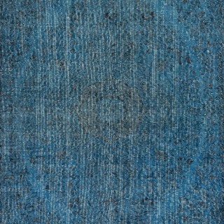 Decorative Handmade Turkish Wool Area Rug in Blue. Modern Floor Covering