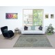 Contemporary Light Area Rug in Blue, Hand-woven and Hand-knotted in Turkey