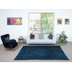 Modern Area Rug in Solid Navy Blue, Hand-woven and Hand-knotted in Turkey