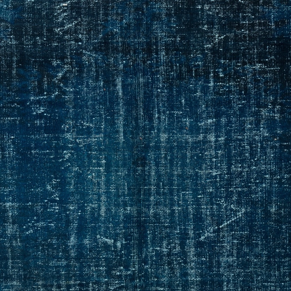 Modern Area Rug in Solid Navy Blue, Hand-woven and Hand-knotted in Turkey