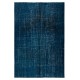Modern Area Rug in Solid Navy Blue, Hand-woven and Hand-knotted in Turkey